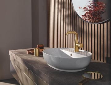 GROHE ESSENCE NEW umývadlová stojanková batéria, s odtokovou súpravou, brúsený cool sunrise 24173GN1 Obrázek - fotka
