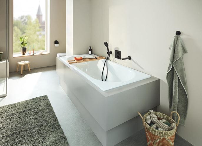 GROHE TEMPESTA držiak ručnej sprchy s pripojením na vodu, matte black 286282431 Obrázek - fotka