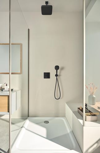 GROHE TEMPESTA držiak ručnej sprchy s pripojením na vodu, matte black 286282431 Obrázek - fotka