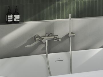 RAVAK CHROME 611.30 nástenný otočný držiak ručnej sprchy, kartáčovaná nerez X07P1568 Obrázek - fotka