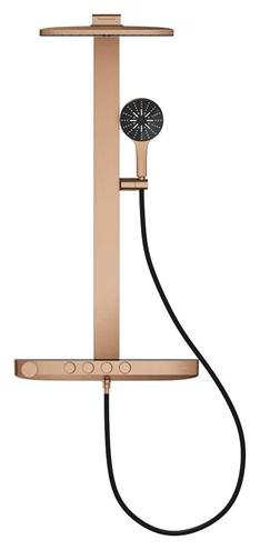 GROHE RAINSHOWER AQUA PURE sprchový set s termostatickou batériou, horná sprcha, ručná sprcha s 3 prúdmi, tyč, hadica, Water Saving, brúsený warm sunset 100962DA00 Obrázek - fotka