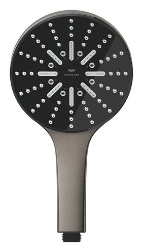 GROHE RAINSHOWER AQUA 130 ručná sprcha pr. 130 mm, 3 prúdy, Water Saving, brúsený hard graphite 101676AL00 Obrázek - fotka