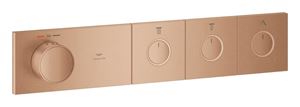 GROHE GROHTHERM AQUA TILES podomietková termostatická batéria, pre 3 spotrebiče, Water Saving, brúsený warm sunset