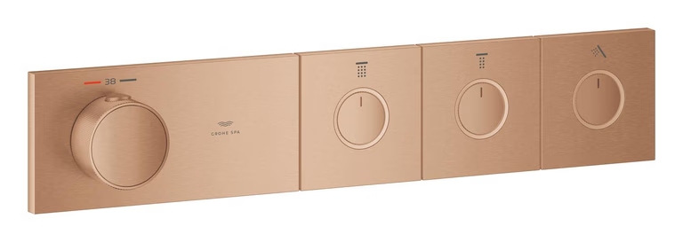 GROHE GROHTHERM AQUA TILES podomietková termostatická batéria, pre 3 spotrebiče, Water Saving, brúsený warm sunset 106866DL00 Obrázek - Hlavní obrázek