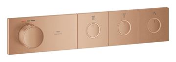 GROHE GROHTHERM AQUA TILES podomietková termostatická batéria, pre 3 spotrebiče, Water Saving, brúsený warm sunset