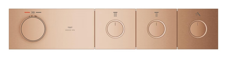 GROHE GROHTHERM AQUA TILES podomietková termostatická batéria, pre 3 spotrebiče, Water Saving, brúsený warm sunset 106866DL00 Obrázek - fotka