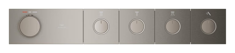 GROHE GROHTHERM AQUA TILES podomietková termostatická batéria, pre 4 spotrebiče, Water Saving, brúsený hard graphite 106867AL00 Obrázek - fotka