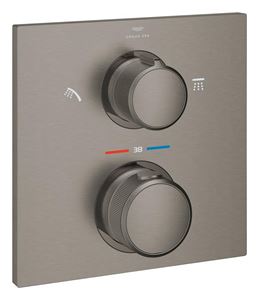 GROHE ALLURE podomietková termostatická batéria, pre 2 spotrebiče, brúsený hard graphite