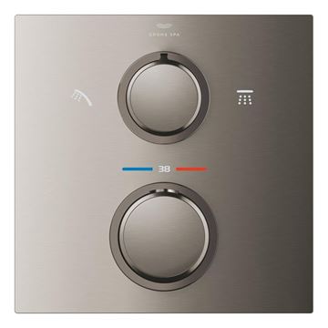 GROHE ALLURE podomietková termostatická batéria, pre 2 spotrebiče, brúsený hard graphite 29181AL2 Obrázek - fotka