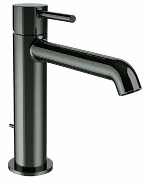 CONCEPT 300 ROUND umývadlová stojanková batéria, s odtokovou súpravou, PVD, infinity black
