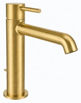 CONCEPT 300 ROUND umývadlová stojanková batéria, s odtokovou súpravou, PVD, brushed gold brass 