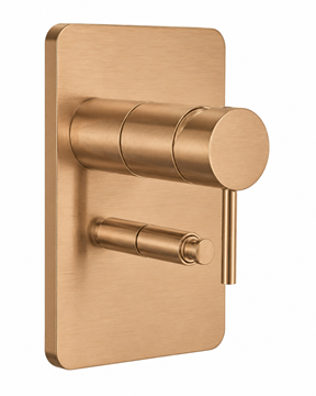 CONCEPT 300 ROUND sprchová podomietková batéria, s prepínačom, PVD, brushed rose gold