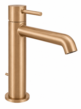 CONCEPT 300 ROUND umývadlová stojanková batéria, s odtokovou súpravou, PVD, brushed rose gold