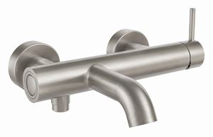 CONCEPT 300 ROUND vaňová nástenná batéria, s prepínačom, brushed metallic 