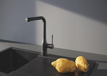 GROHE ESSENCE NEW drezová batéria, s vyťahovacou sprškou, phantom black 30504KF0 Obrázek - fotka