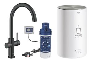 GROHE RED DUO drezová elektronická batéria, s ohrevom, veľkosť M, GROHE ChildLock, napájanie zo siete, velvet black