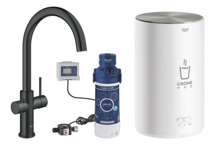 GROHE RED DUO drezová elektronická batéria, s ohrevom, veľkosť M, GROHE ChildLock, napájanie zo siete, velvet black 30083KS1 Obrázek - Hlavní obrázek