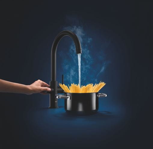 GROHE RED DUO drezová elektronická batéria, s ohrevom, veľkosť M, GROHE ChildLock, napájanie zo siete, velvet black 30083KS1 Obrázek - fotka