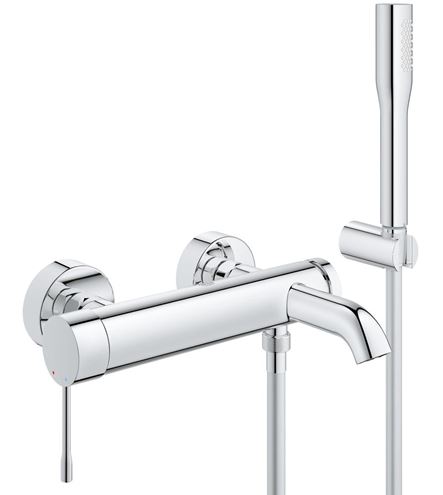 GROHE ESSENCE NEW vaňová nástenná batéria, s prepínačom, so sprchovou súpravou, chróm 33628001 Obrázek - Hlavní obrázek