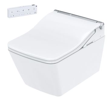 CONCEPT 300 WASHLET závesné WC s bidetovým sedátkom, Rimless, hranaté