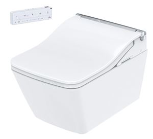 CONCEPT 300 WASHLET závesné WC s bidetovým sedátkom, Rimless, hranaté
