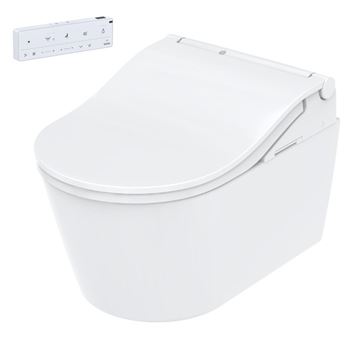 CONCEPT 300 WASHLET závesné WC s bidetovým sedátkom, Rimless, okrúhle, matná biela