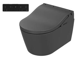 CONCEPT 300 WASHLET závesné WC s bidetovým sedátkom, Rimless, okrúhle, matná čierna