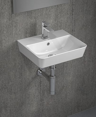 CONCEPT CUBE 2.0 umývadlo 40 cm, s otvorom pre batériu a prepadom E076901 Obrázek - fotka