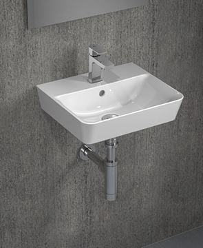 CONCEPT CUBE 2.0 umývadlo 40 cm, s otvorom pre batériu a prepadom E076901 Obrázek - fotka