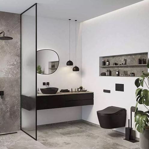 CONCEPT 300 WASHLET RW bidetové sedátko, okrúhle, SoftClose, matná čierna TCF801EBG#MBL Obrázek - fotka
