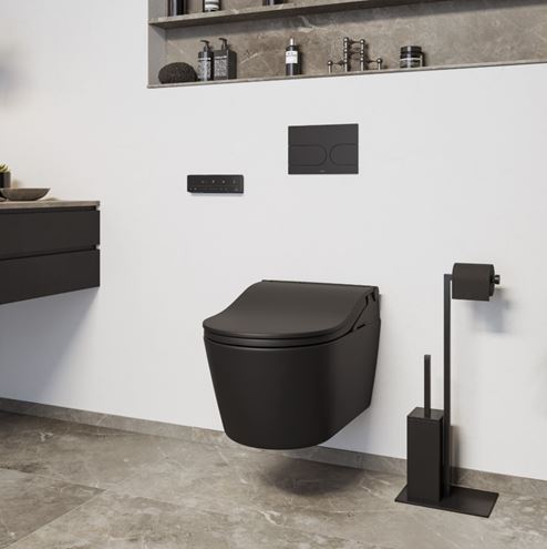 CONCEPT 300 WASHLET RW bidetové sedátko, okrúhle, SoftClose, matná čierna TCF801EBG#MBL Obrázek - fotka