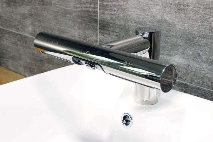 JET DRYER AIRTAP 2V1 umývadlová senzorová batéria, so sušičom rúk, napájanie zo siete, chróm 8596220013941 Obrázek - fotka