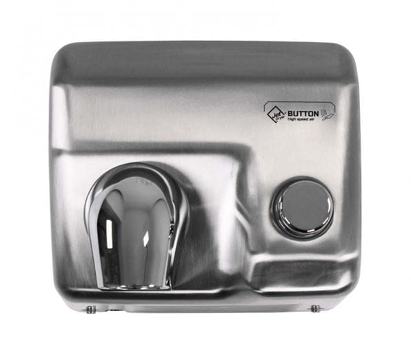 JET DRYER BUTTON teplovzdušný sušič rúk, manuálna, kartáčovaná nerez oceľ 8596220009272 Obrázek - fotka