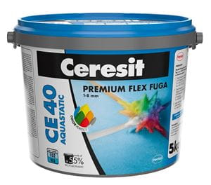 CERESIT CE 40 AQUASTATIC flexibilná škárovacia hmota pre škáry 1-8 mm, 5 kg, coal