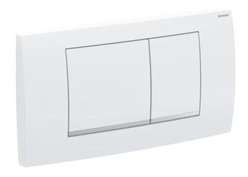 GEBERIT TWINLINE 30 ovládacie tlačidlo pre dve splachovania, plast, biela/lesklý chróm
