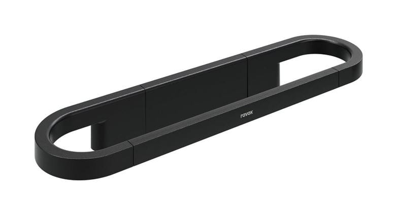 RAVAK CHROME II CR II 310.20BLM držiak uteráka 320 mm, matná čierna X07P1382 Obrázek - Hlavní obrázek