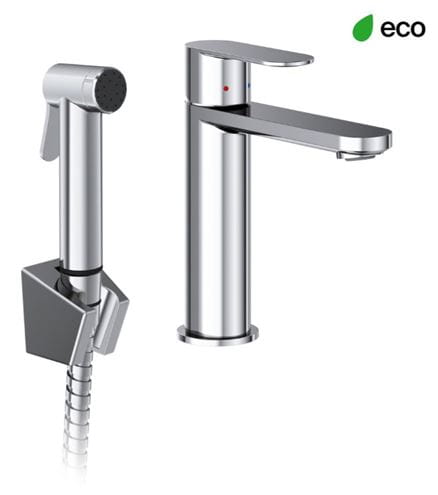 RAVAK CHROME II CR II 112.00CR umývadlová stojanková batéria, s bidetovou sprškou, lesklý chróm X070450 Obrázek - fotka