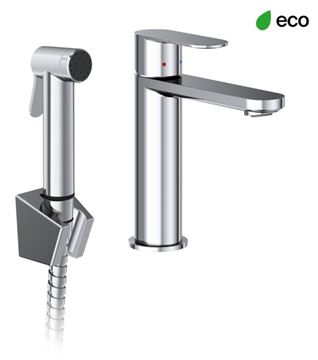 RAVAK CHROME II CR II 112.00CR umývadlová stojanková batéria, s bidetovou sprškou, lesklý chróm X070450 Obrázek - fotka