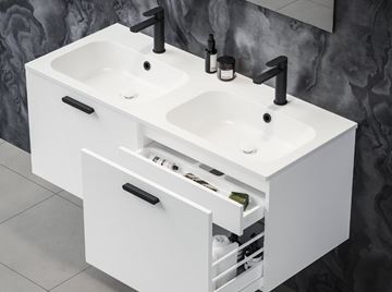 RAVAK CHROME SLIM dvojumývadlo 120 cm, s 2 otvormi pre batérie a prepadom XJG01112001 Obrázek - fotka