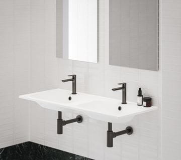 RAVAK CHROME SLIM dvojumývadlo 120 cm, s 2 otvormi pre batérie a prepadom XJG01112001 Obrázek - fotka