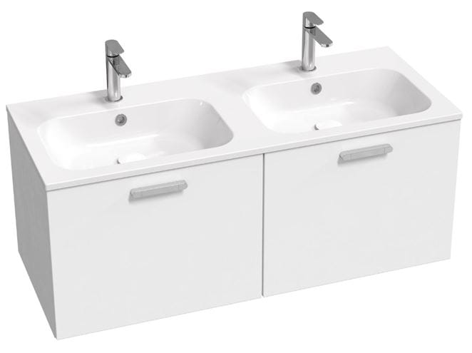 RAVAK CHROME SLIM dvojumývadlo 120 cm, s 2 otvormi pre batérie a prepadom XJG01112001 Obrázek - fotka