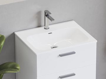 RAVAK CHROME SLIM umývadlo 60,5 cm, s otvorom pre batériu a prepadom XJX01160008 Obrázek - fotka