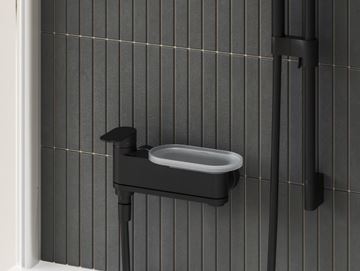 RAVAK CHROME II CR II 022.00CR vaňová nástenná batéria, s prepínačom, čierna X070463 Obrázek - fotka
