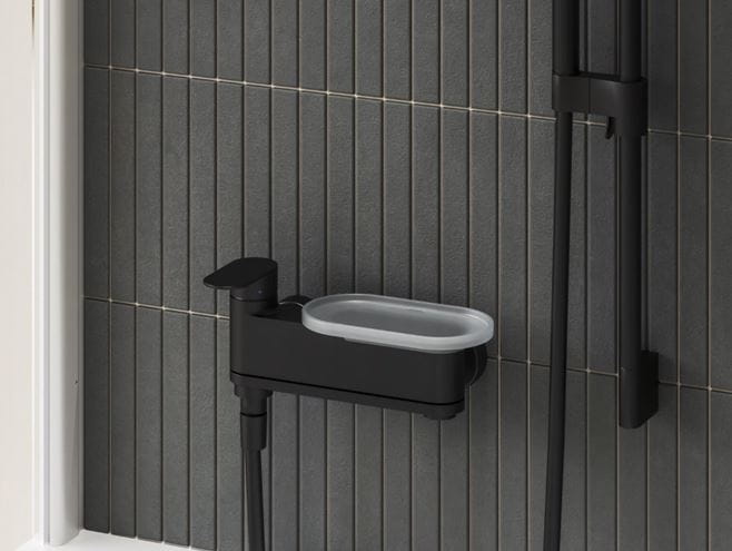 RAVAK CHROME II CR II 022.00CR vaňová nástenná batéria, s prepínačom, čierna X070463 Obrázek - fotka