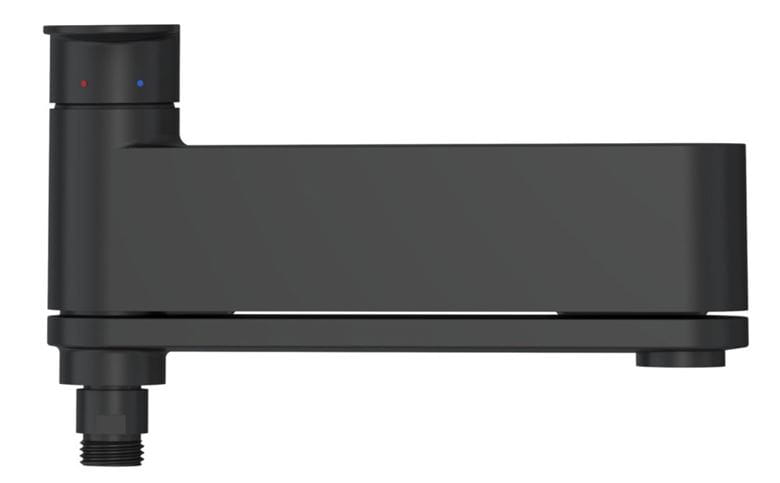 RAVAK CHROME II CR II 022.00CR vaňová nástenná batéria, s prepínačom, čierna X070463 Obrázek - fotka