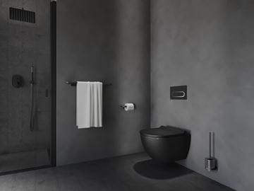 RAVAK CHROME II CR II 410.20BLM WC kefa, nástenná, sklo, matná čierna X07P1384 Obrázek - fotka