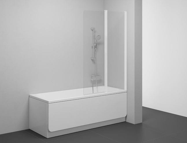 RAVAK CVS2 100 P vaňová zástena 100x150 cm, pravá, lietacia, matná biela/sklo transparent 7QRA0E00Z1 Obrázek - fotka