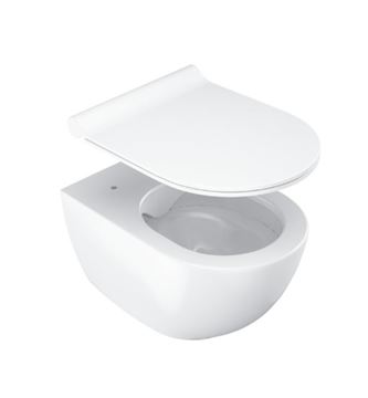 RAVAK UNI CHROME závesné WC, so SoftClose sedátkom, RimOff splachovanie X03081 Obrázek - fotka