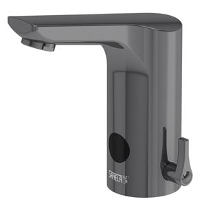 SANELA umývadlová senzorová batéria s reguláciou teploty, napájanie zo siete, Bluetooth, metal grey