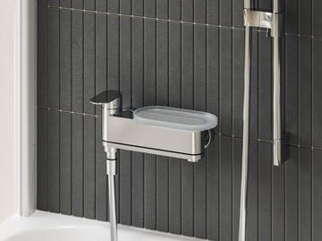 RAVAK CHROME II polica pre sprchovú nástennú batériu, matná biela X07P1237 Obrázek - fotka